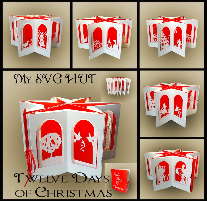 The Twelve Days of Christmas Pop up Carousel Card template ...