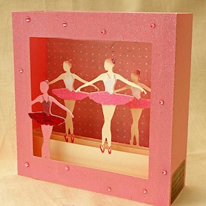 3D SVG vak Ballerina ontwerp svg png dxf kaartformaten