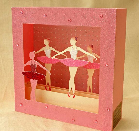 Download 3d Svg Box Card Ballerina Design Svg Png Dxf Formats Etsy