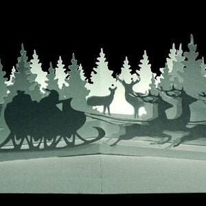 3D Pop-up geschichtete Szene Karte Winter Wonderland