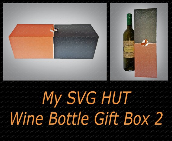 Download Free Wine Bottle Gift Box 2 Digital Download Etsy SVG Cut Files