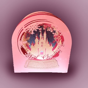 Snow Globe zauberhafte Weihnachts-Box Kartenvorlage