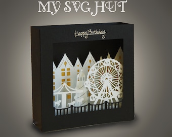 Download 3D SVG PDF box card secret garden DIGITAL download