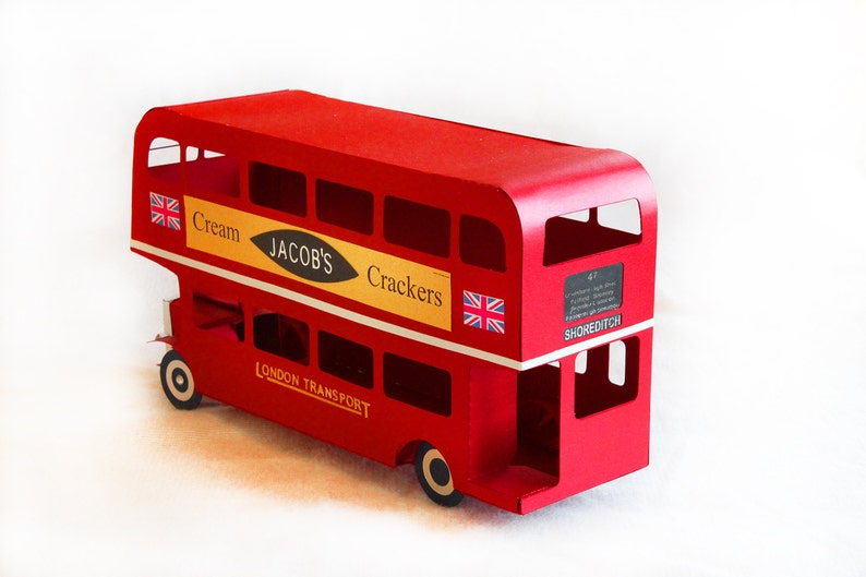 3D SVG London Bus DIGITAL download image 3