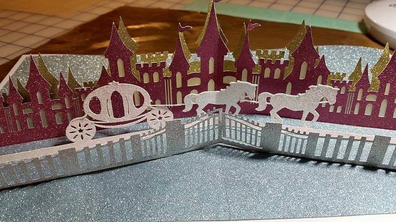 Download 3D SVG PDF Pop up layered card Magical Castle | Etsy