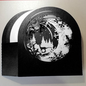 Snow Globe card Angles template image 4