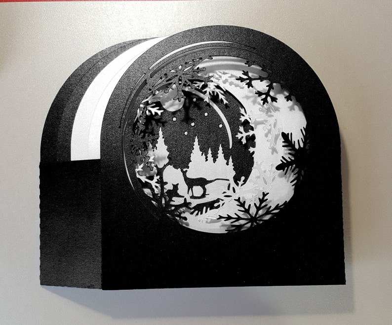 Snow Globe card Angles template image 4