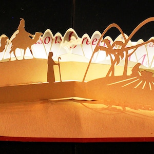 3D Pop-up geschichteten Karte Krippe 2