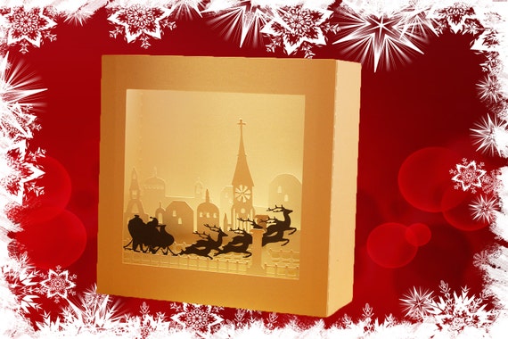 Download 3d Svg Night Before Christmas Layered Christmas Card Etsy