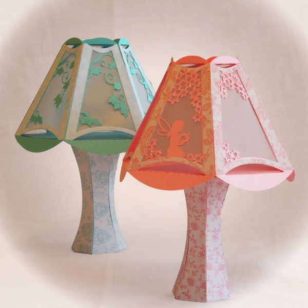 3D SVG SET of 2 Table Lamp  Digital download