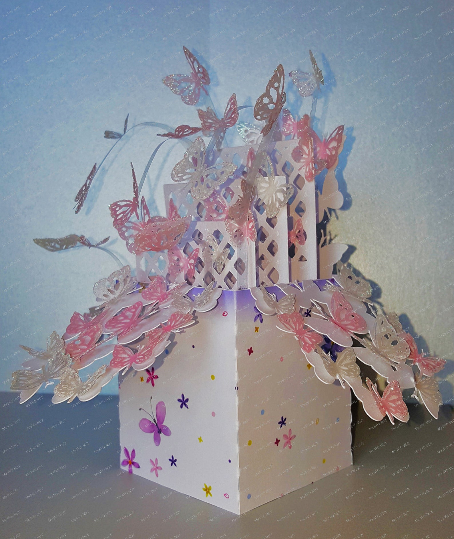 Fluttering Butterflies Box Card DIGITAL Download Etsy UK