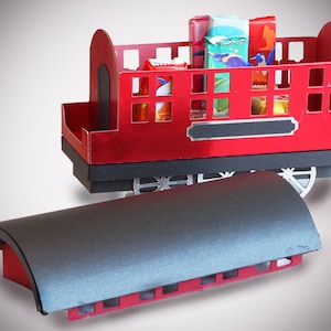 3D SVG Steam Train with Carriage and removable lid DIGITAL download image 5