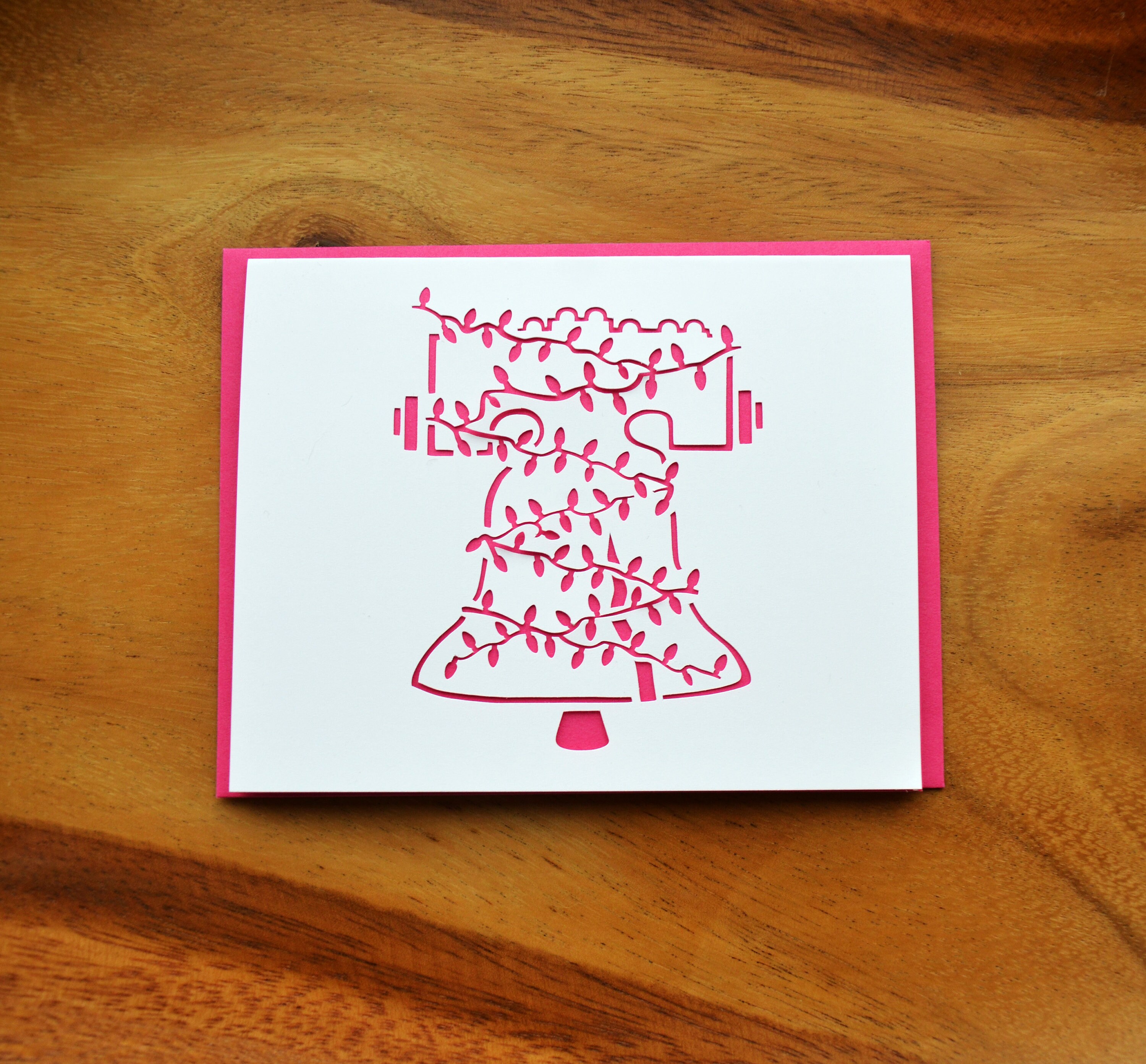 Liberty Bell with Lights Cut Out Card | Etsy