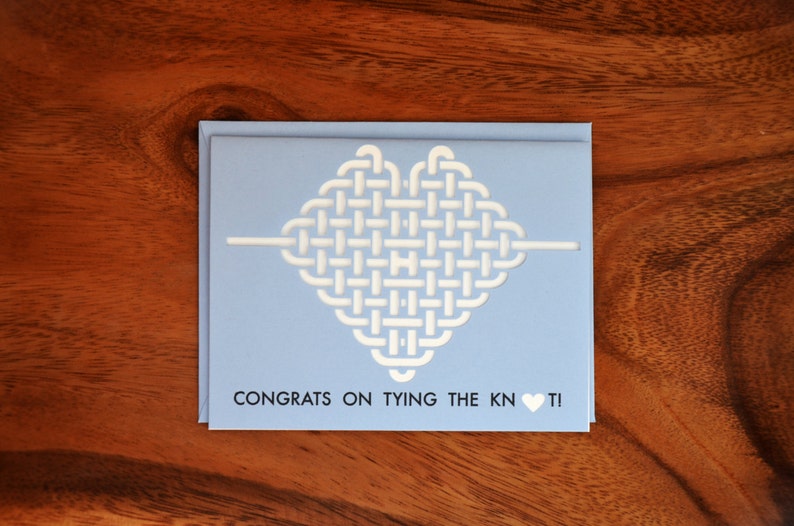 Die-Cut Congrats on Tying the Knot Wedding Card