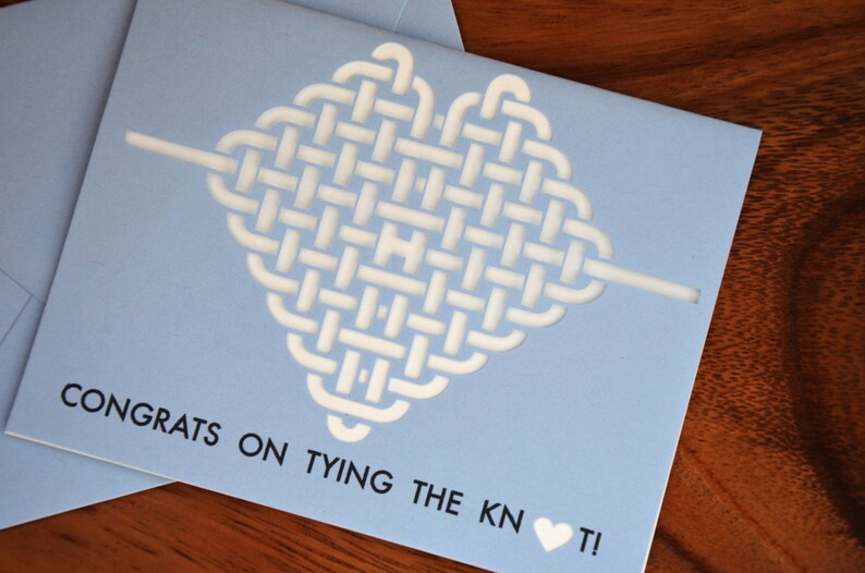 Die-Cut Congrats on Tying the Knot Wedding Card