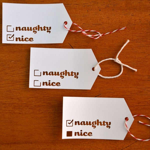 Naughty or Nice Tags Etsy