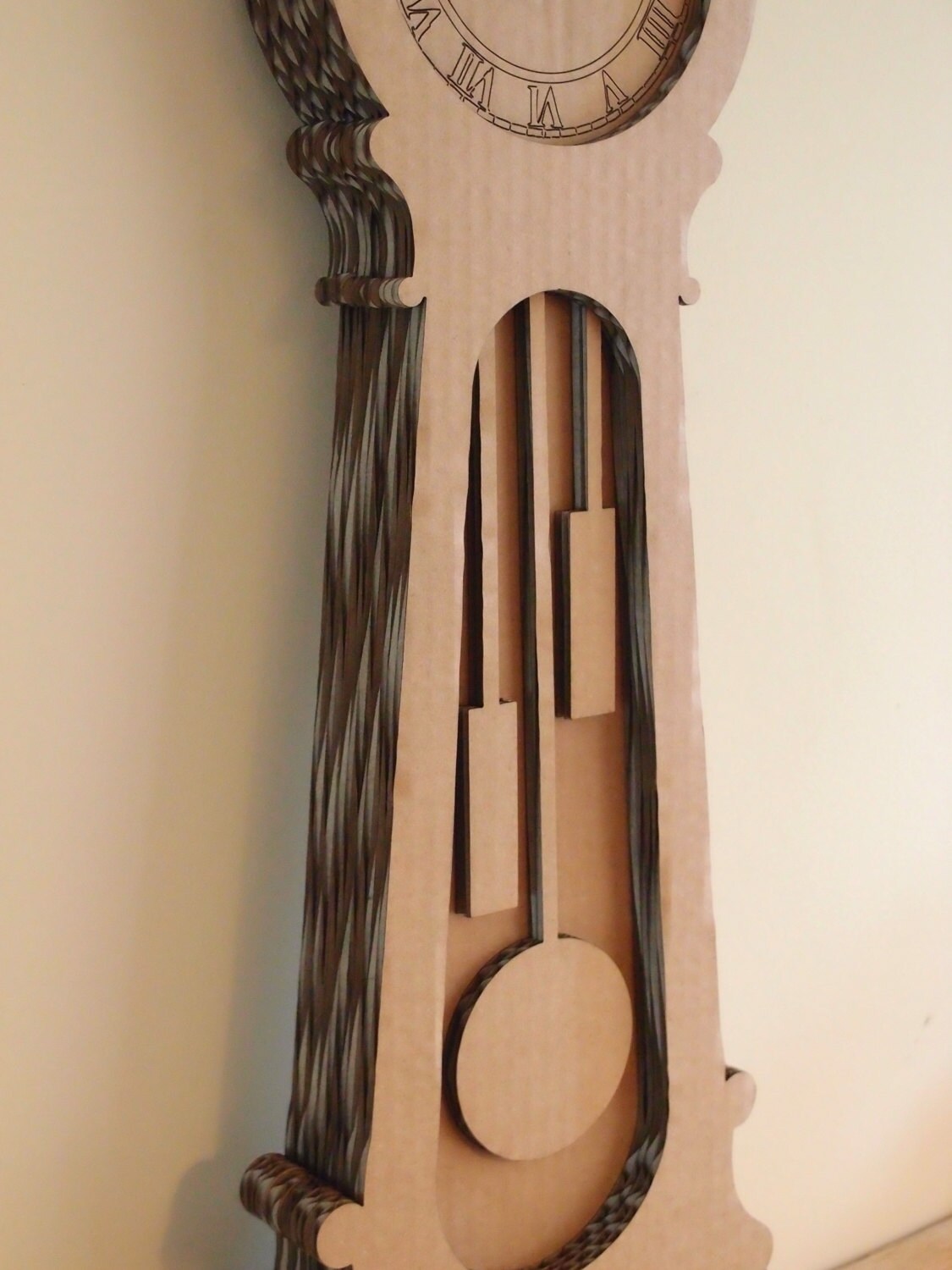 Cardboard Grandfather Clock Etsy UK