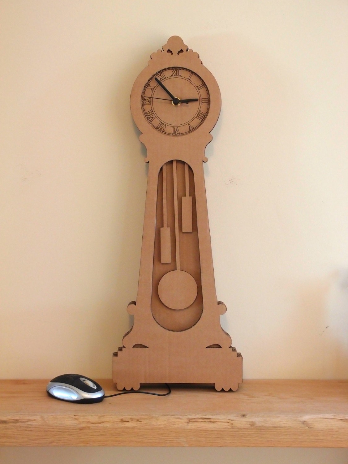 Cardboard Grandfather Clock Etsy UK