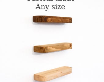 Narrow floating display shelf | Slim shelf for perfume, model cars & toy collections | wooden wall shelf  | Custom sizes available