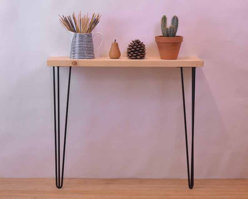 Narrow Console Table Hairpin Legs choose Leg Colour FREE Etsy UK