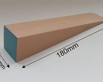 GIANT Door Wedge Doorstop Stop Stopper Wood Wooden Hand Painted Modern Scandi Decorative UK handmade contemporary painted simple