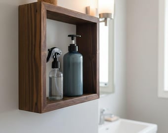 Wall Mounted Display Box shelf | Reclaimed wall Storage Boxes | Floating Modular Cube shelves | Custom Made ANY SIZE