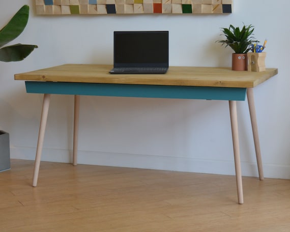 Table Computer Desk With Drawer Danish Scandinavian Furniture