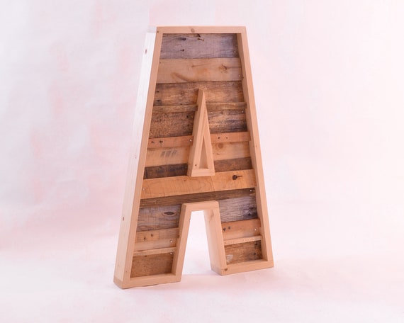 Letra de madera reciclada - Comprar letra A decorativa reciclada