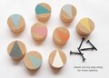 Cupboard Door Knob Furniture Handle Drawer Pull Wood Wooden Peg Hand Painted Modern Scandi Kitchen Dresser Wardrobe Cabinet Decorative UK