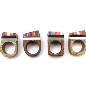 Chunky wooden Pencil Rings image 1