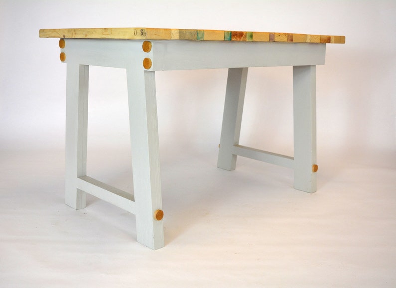 STYLE 2 Table à manger en bois de palette récupérée image 1
