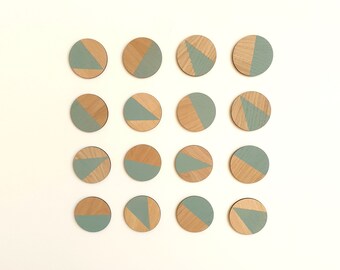 SEAGRASS Geometric Wall Art Laser cut Plywood Wooden Decor Scandi Boho WallArt Circles Hand Painted Modern Decorative Big Statement UK