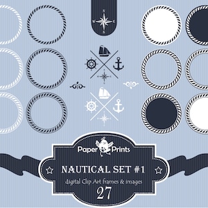 27 PNG nautical frames nautical nautical clipart nautical | Etsy