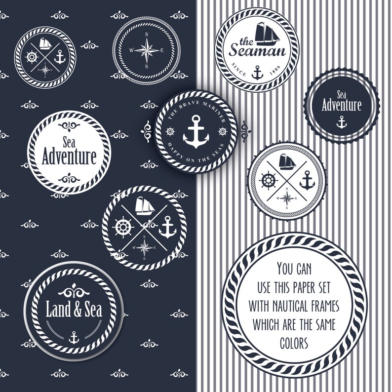 27 PNG nautical frames nautical nautical clipart nautical | Etsy