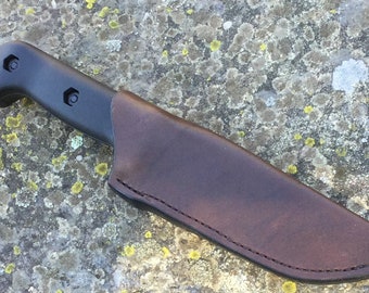 BK2 Vertikale Tragetasche Bushcraft Style Handgefertigte Ledermesserscheide