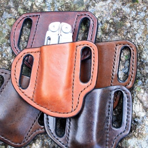Handmade Pancake Sheath for a Leatherman Wave or Surge
