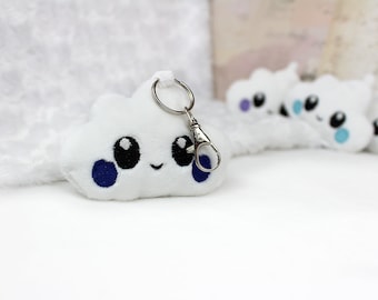 Cloud keychain, cute cloud, kawaii keychain, cloud plush, kawaii plush, kawaii toy, cute soft toy, kawaii cloud plush, cloud key chain