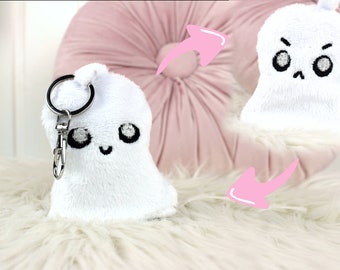 Keychain plush ghost, small ghost as pendant, reversible cuddly toy, kawaii, halloween ghost, ghost plush pendant