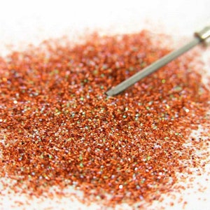 Oranje koperen vuur: ultra fijne cosmetische kwaliteit lichaam veilige losse glitter voor Henna tattoo schroot boeken kunst schmink in precisie poef fles