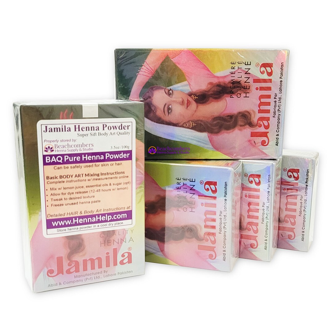 500 Grams Jamila Henna BAQ Powder professional Body Art Quality Mehndi