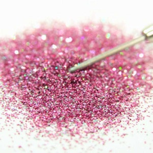 Pink Magic: Glitter solto seguro para corpo de grau cosmético ultrafino para tatuagem de henna, reserva de sucata, artes, pintura facial, em frasco de poof de precisão