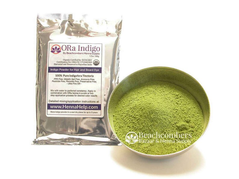 Natural Organic Indigo Powder Hair Color Pure Indigofera Etsy