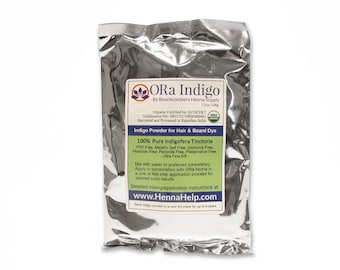 INDIGO: Natürliche Bio-Pulver-Haar-Bartfarbe | Reiner Farbstoff gesiebt ORa keine Chemikalien für Männer Frauen KOSTENLOSER VERSAND
