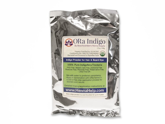 INDIGO: Natural Organic Powder Hair Beard Color | Pure Dye Sifted ORa No Chemicals For Men Women FREE SHIPPING