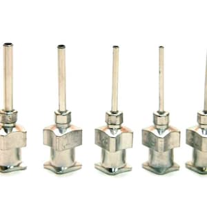 5 Tip Set HENNA Tattoo Paste Paint Glue Gel Precision APPLICATOR Metal Stainless Steel Blunt Syringe Tips