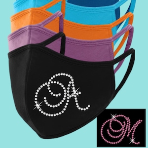 Monogram  2.15in Rhinestone Mask