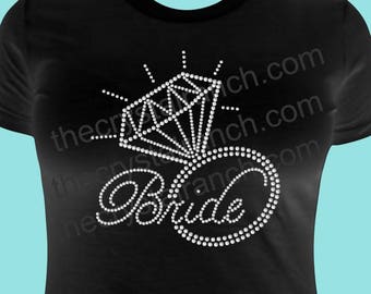 Bride with Ring Rhinestone Tee TF053