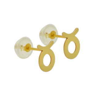 Brinco Taurus Signo do Zodíaco - Brinco Taurus - Ouro Maciço 14 quilates - Astrologia - Brincos Horóscopo