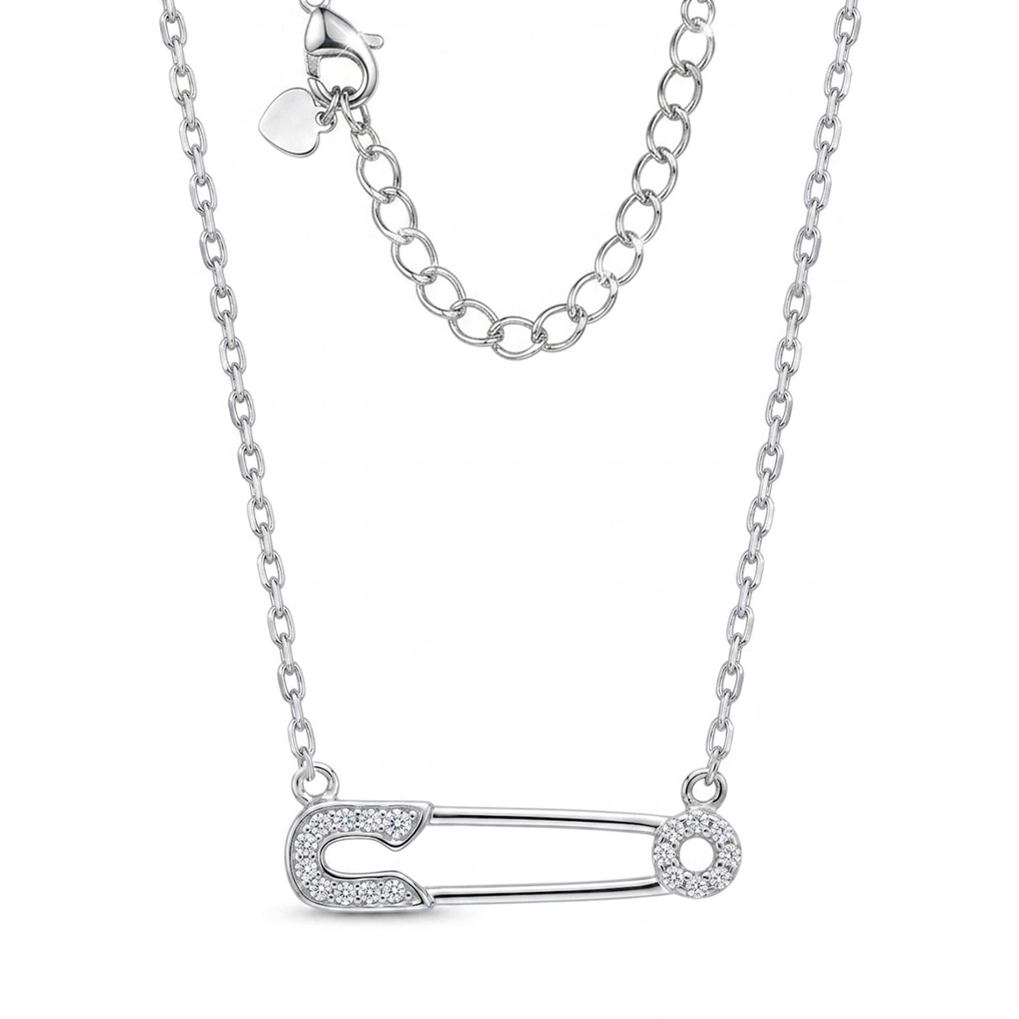Safety pin necklace - Etsy 日本
