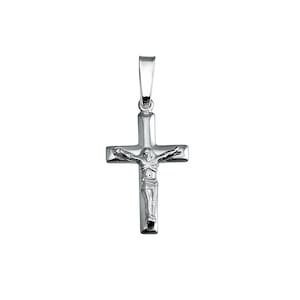 Silver Jesus Crucifix Cross Necklace - 925 Sterling Silver - Baptism Gift - Religious Jewelry - Religious Cross - Jesus Cross Pendant